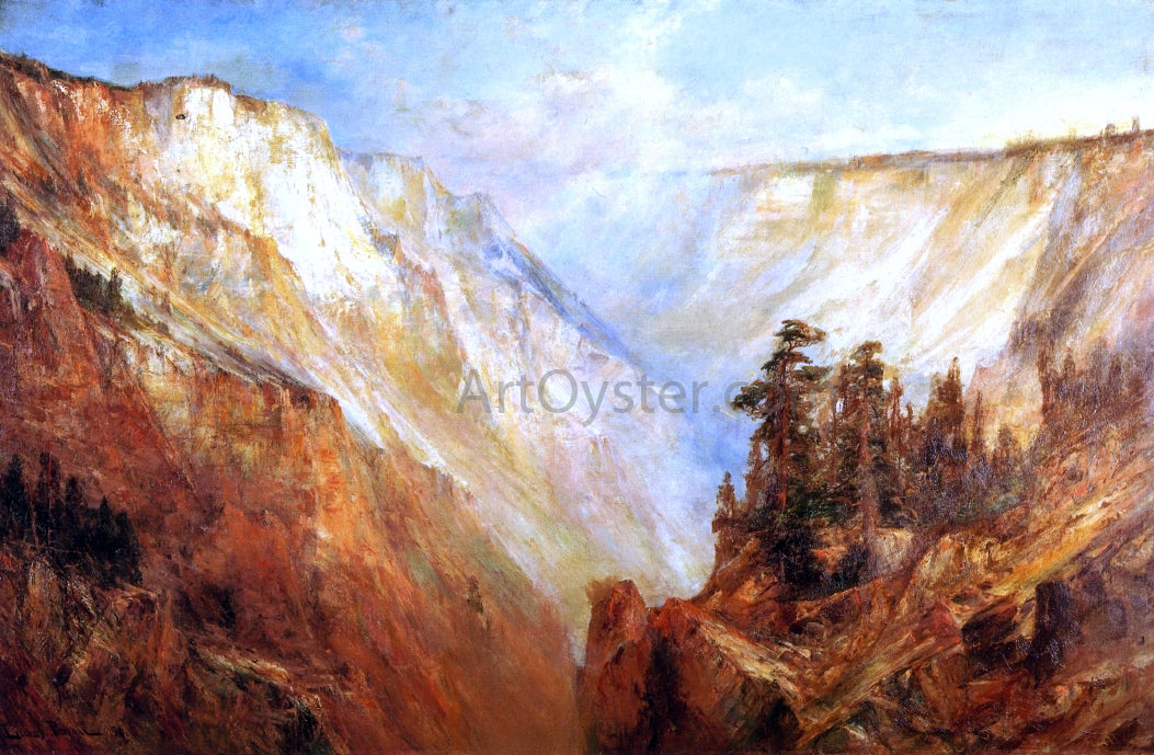  Lucien Whiting Powell Grand Canyon of the Yellowstone River - Hand Painted Oil Painting