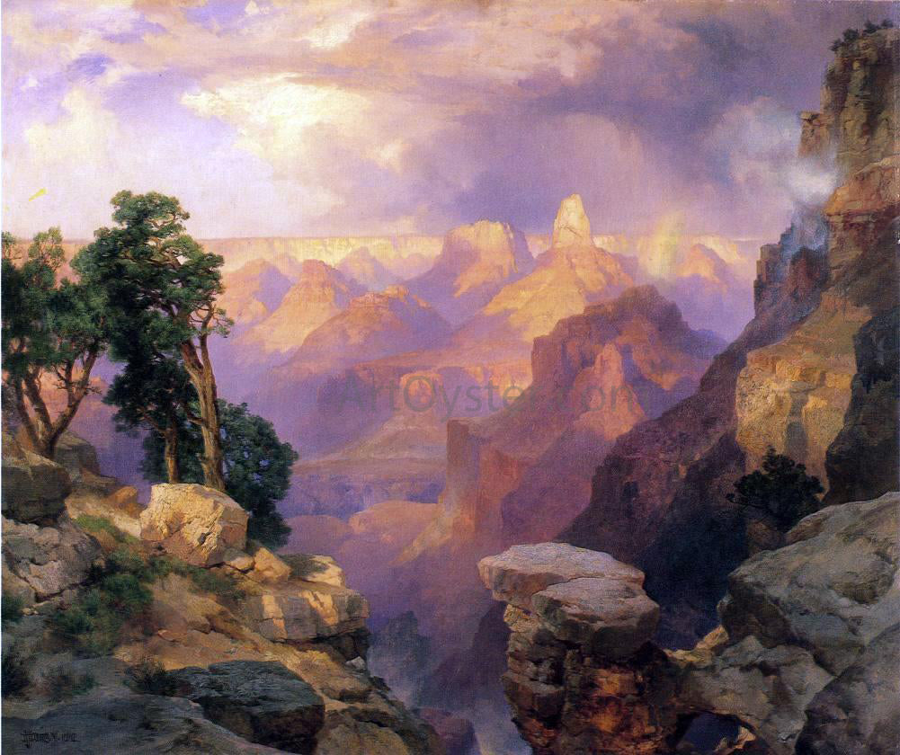 Thomas Moran Grand Canyon with Rainbows - Hand Painted Oil Painting