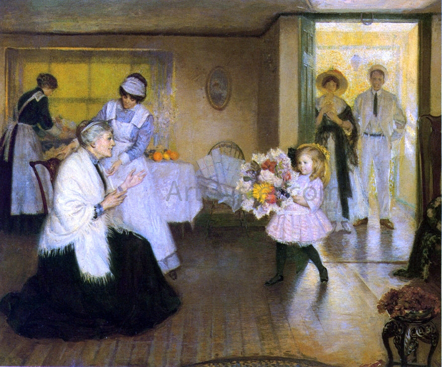 Phillip Leslie Hale Grandmother's Birthday - Hand Painted Oil Painting