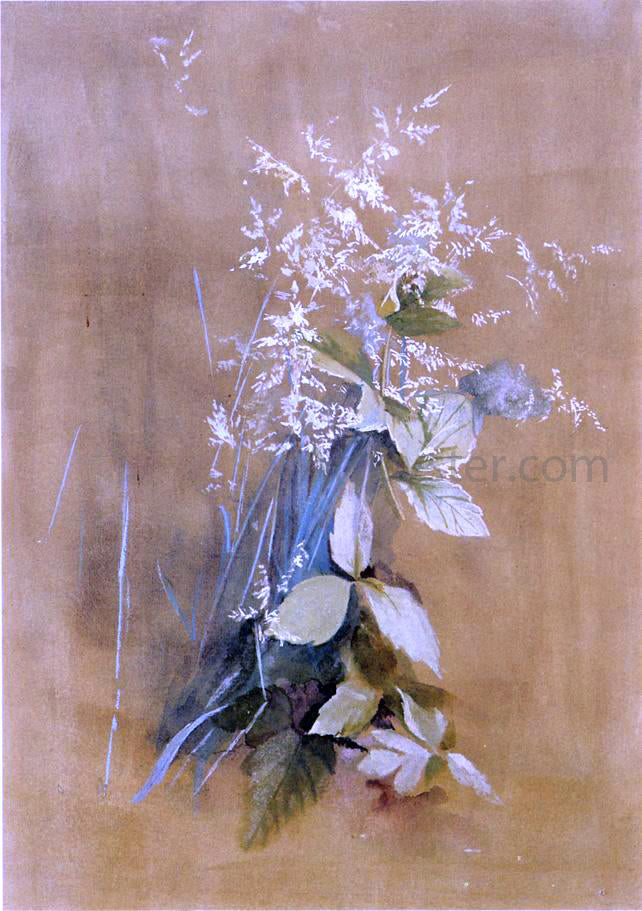 Fidelia Bridges Grass and Poison Ivy - Hand Painted Oil Painting