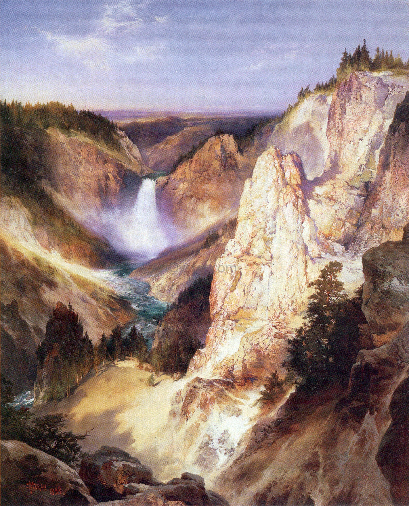  Thomas Moran Great Falls of Yellowstone - Hand Painted Oil Painting