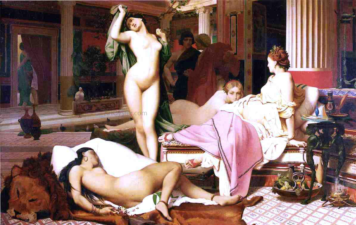Jean-Leon Gerome Grecian Interior, Le Gynecee - Hand Painted Oil Painting