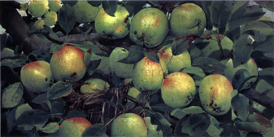 Joseph Decker Green Apples - Hand Painted Oil Painting
