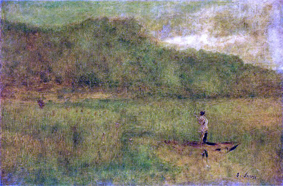 George Inness Green Marshes - Hand Painted Oil Painting