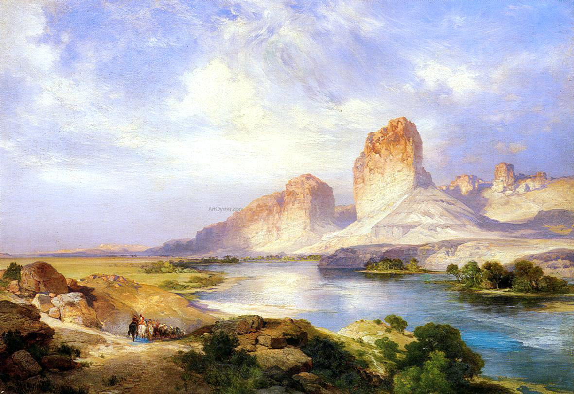 Thomas Moran Green River, Wyoming - Hand Painted Oil Painting