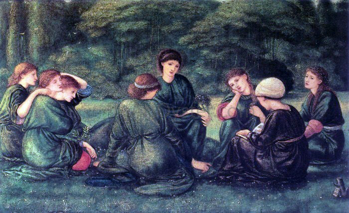 Sir Edward Burne-Jones Green Summer - Hand Painted Oil Painting