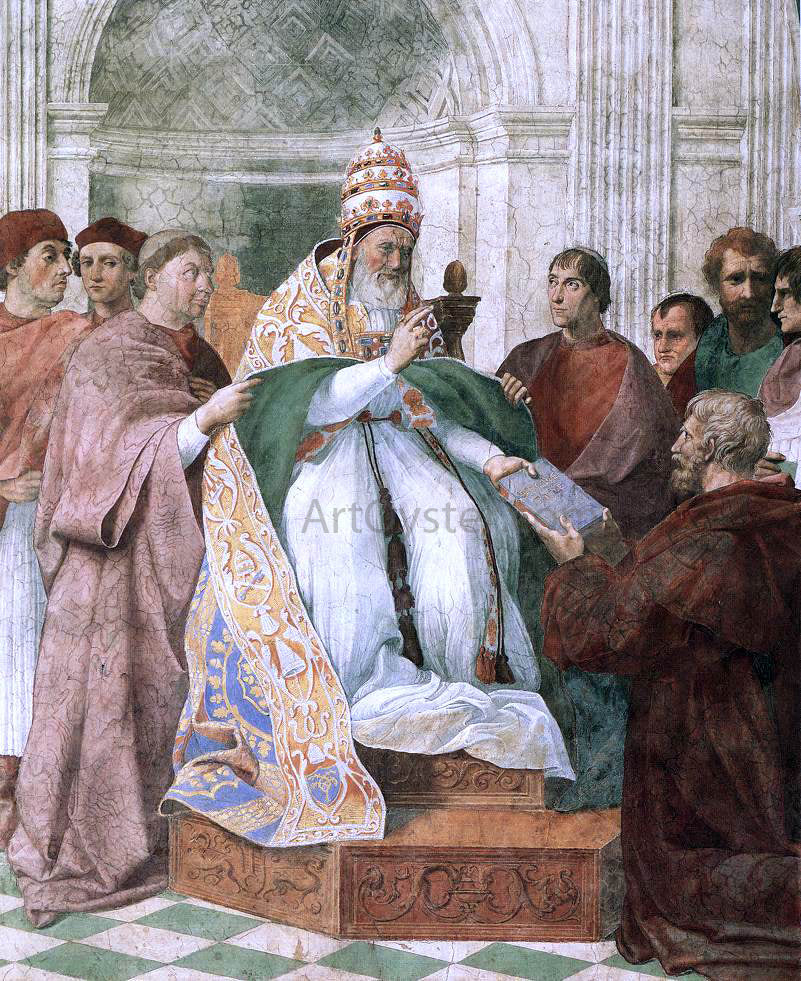 Raphael Gregory IX Approving the Decretals (Stanza della Segnatura) - Hand Painted Oil Painting