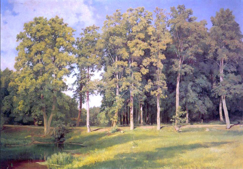 Ivan Ivanovich Shishkin Grove near pond - Hand Painted Oil Painting