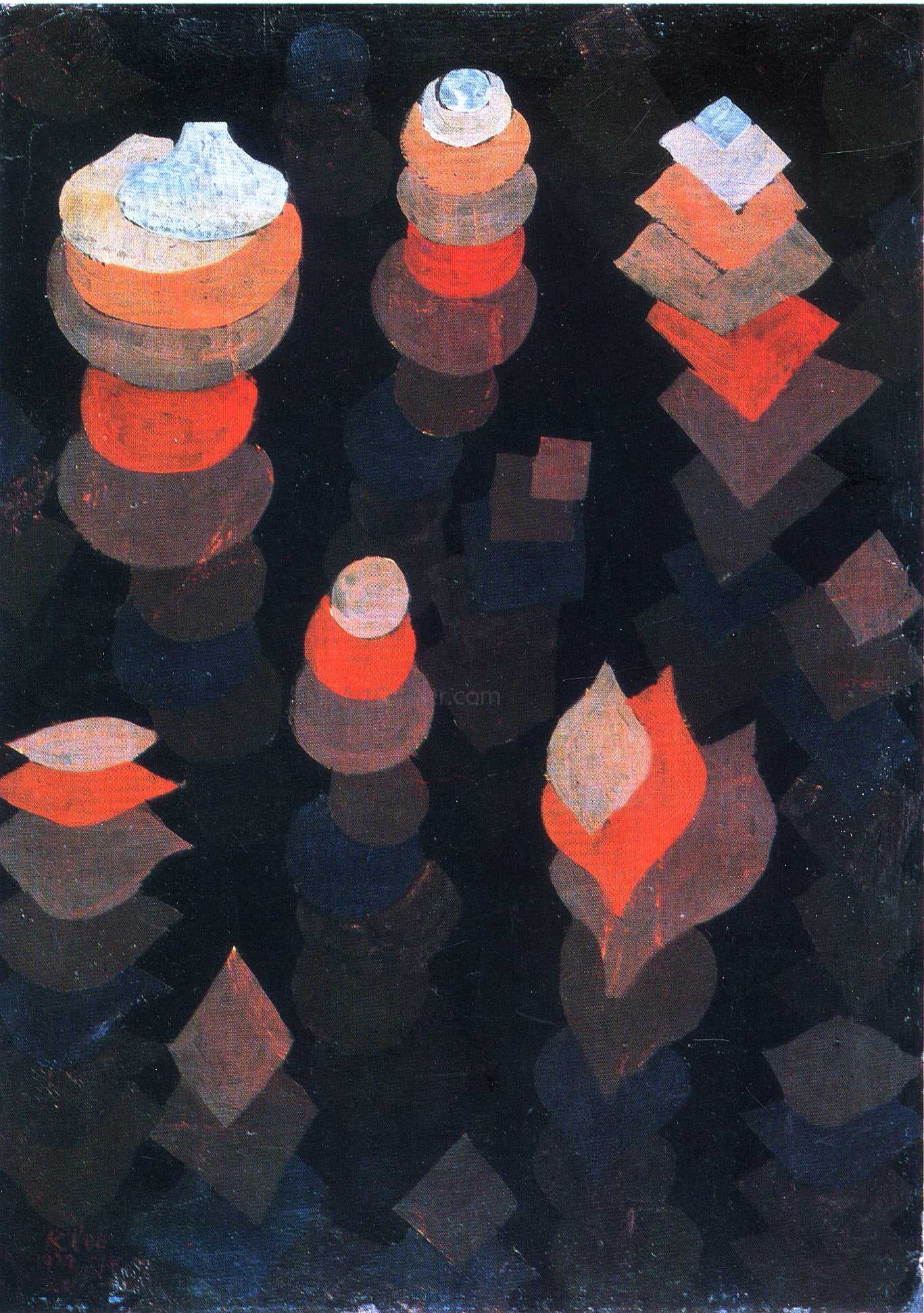 Paul Klee Growth of the Night Plants - Hand Painted Oil Painting