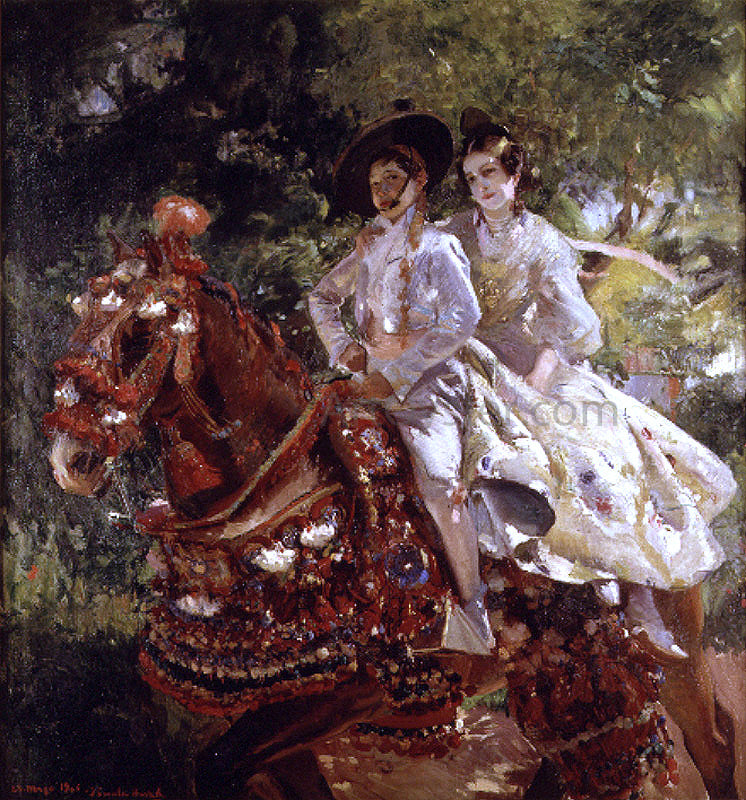 Joaquin Sorolla Y Bastida Grupa Valenciana - Hand Painted Oil Painting