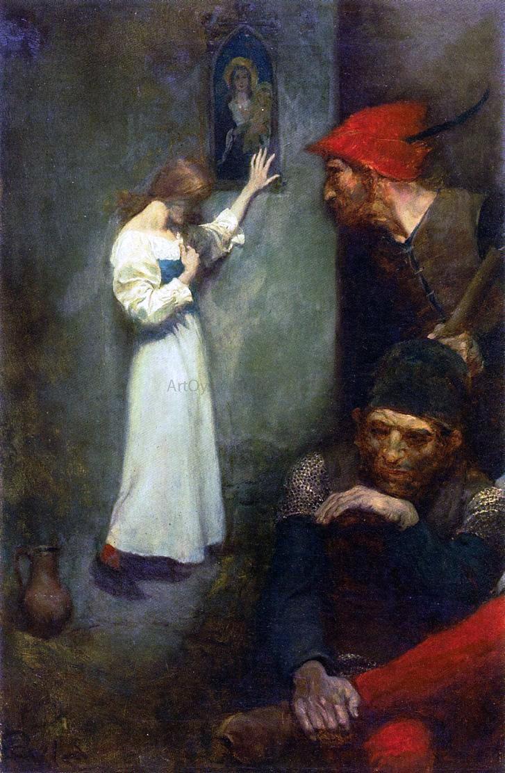 Howard Pyle Guarded by Rough English Soldiers - Hand Painted Oil Painting