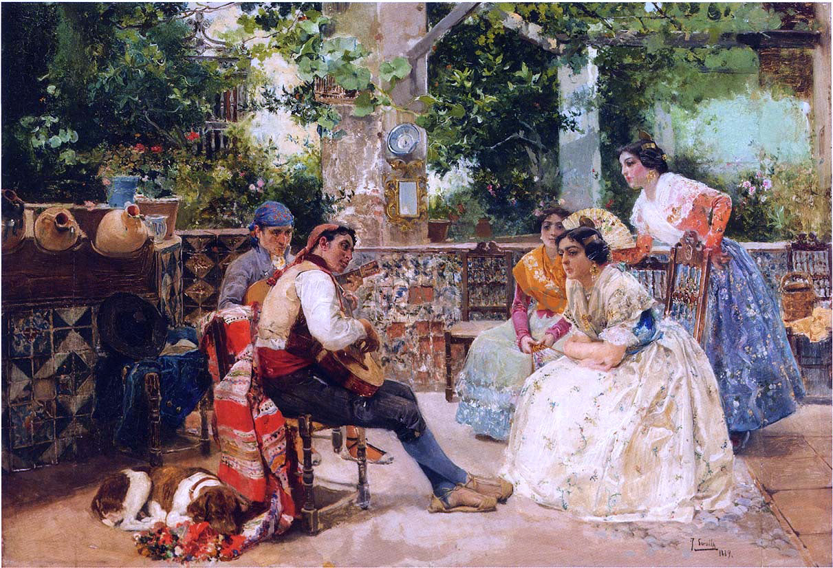 Joaquin Sorolla Y Bastida Guitar players, Valencia - Hand Painted Oil Painting