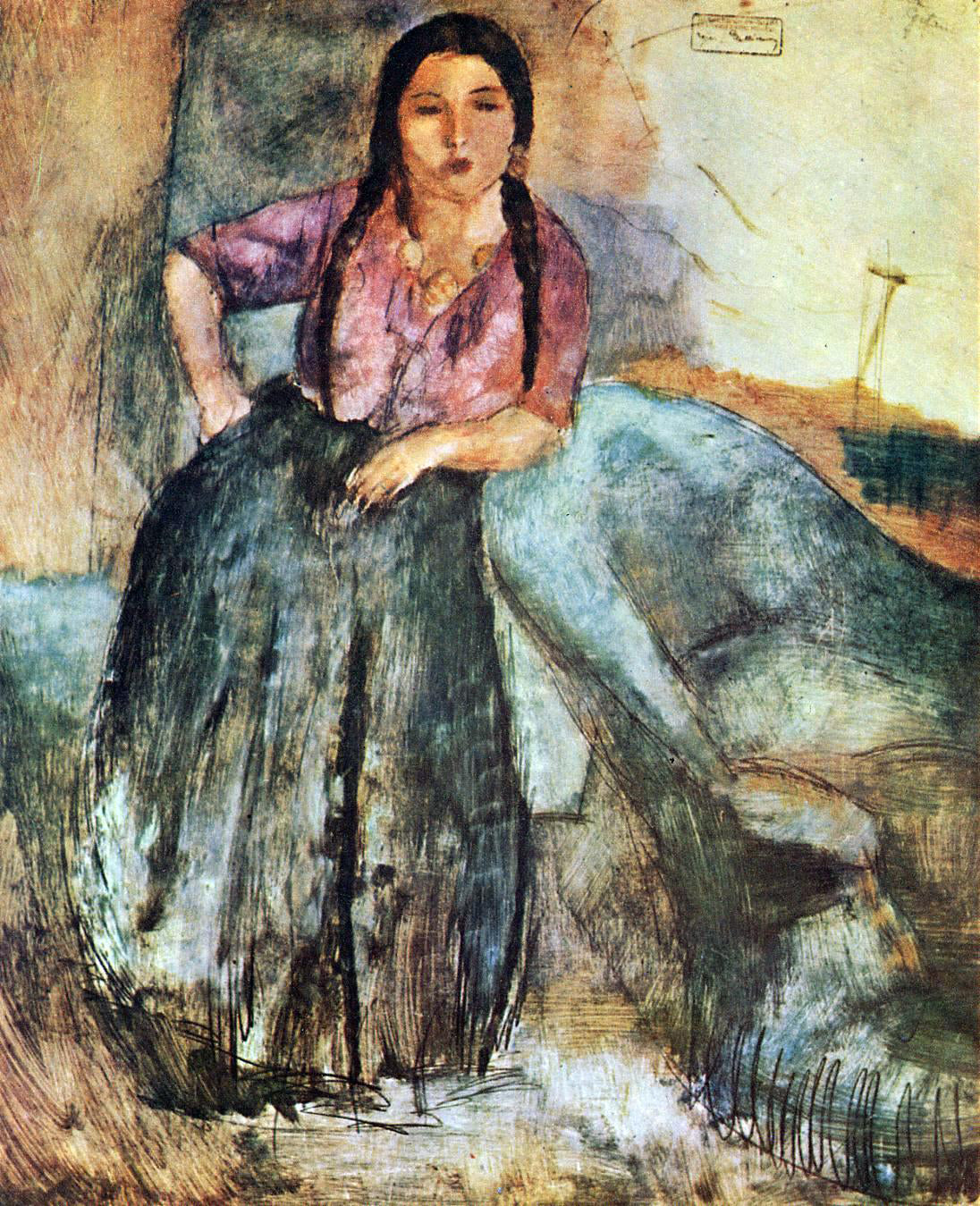 Jules Pascin Gypsy Girl - Hand Painted Oil Painting