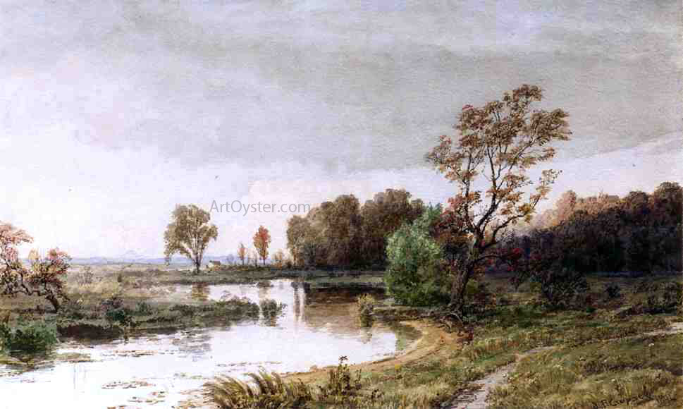  Jasper Francis Cropsey Hackensack Meadows in the Autumn - Hand Painted Oil Painting