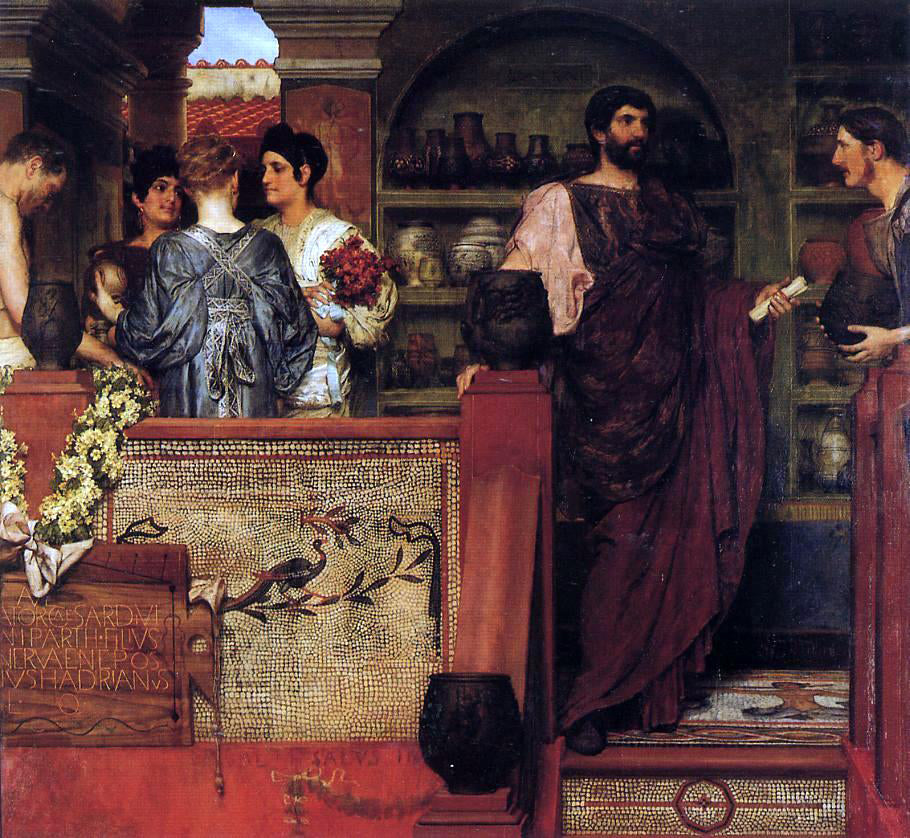  Sir Lawrence Alma-Tadema Hadrian Visiting a Romano-British Pottery - Hand Painted Oil Painting