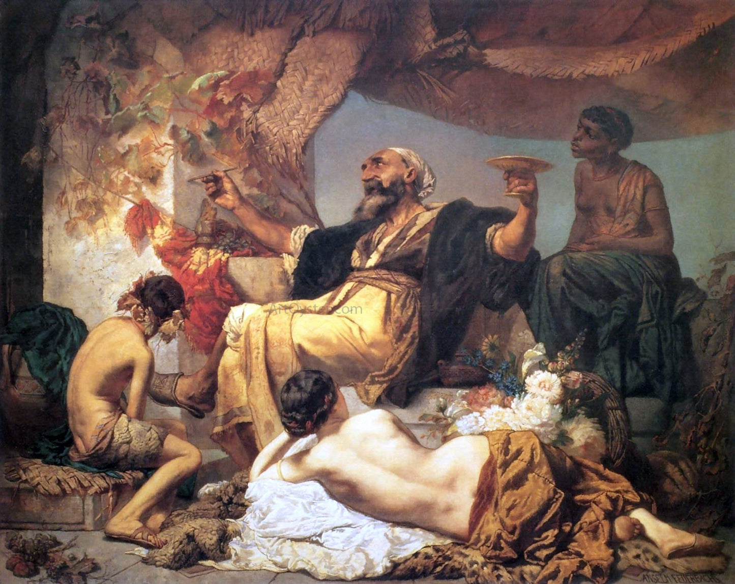 Anselm Friedrich Feuerbach Hafis vor der Schenke - Hand Painted Oil Painting