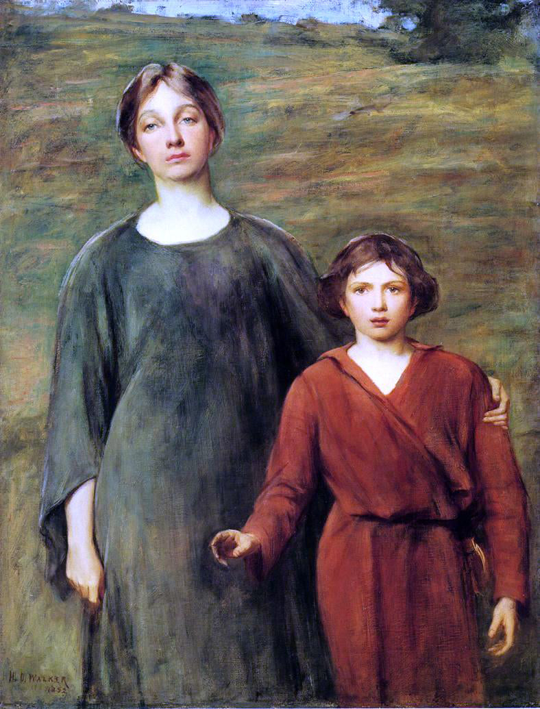 Henry Oliver Walker Hagar and Ishmael - Hand Painted Oil Painting