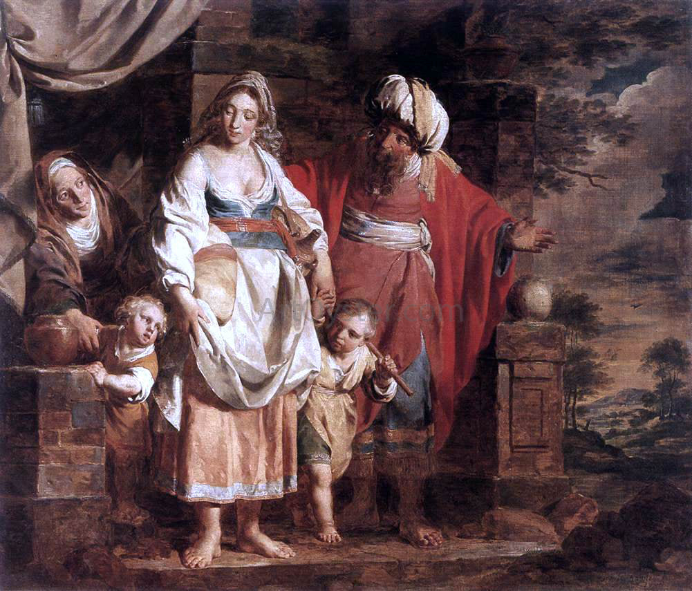  Pieter Jozef Verhaghen Hagar and Ishmael Banished by Abraham - Hand Painted Oil Painting