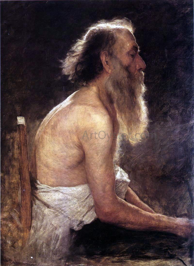 John Ottis Adams Half-Length Figure Study - Hand Painted Oil Painting