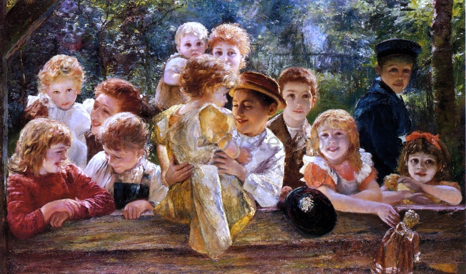  Paul Barthel Happy Children - Hand Painted Oil Painting