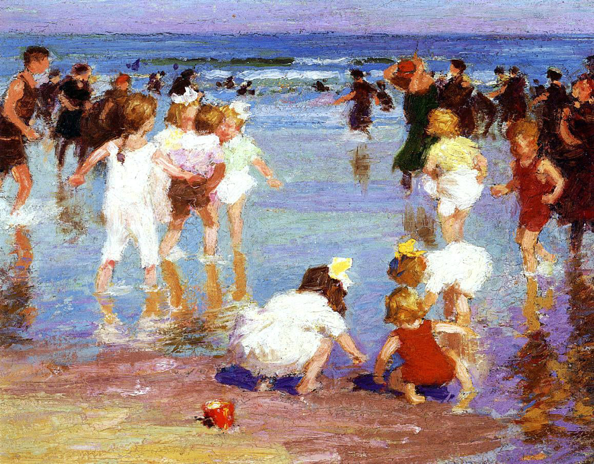 Edward Potthast Happy Days - Hand Painted Oil Painting