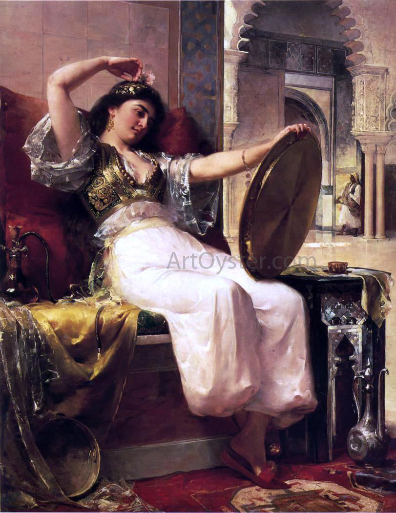 Oliver Dennett Grover Harem Scene (also known as The Finishing Touch) - Hand Painted Oil Painting