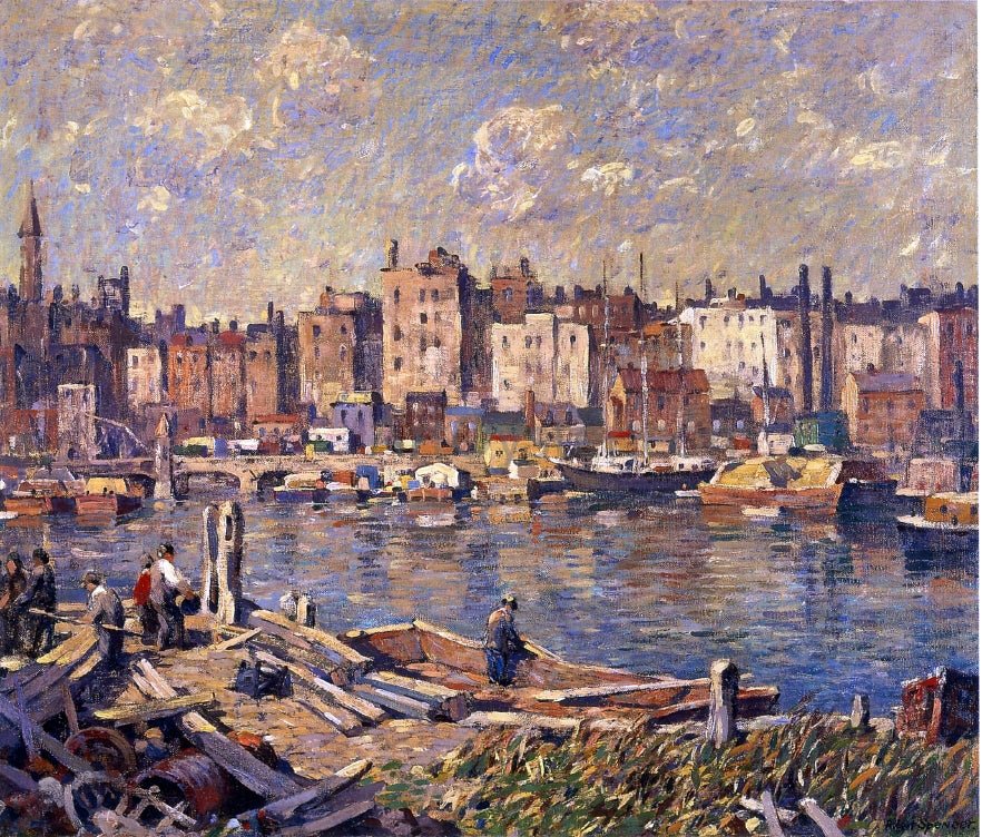 Robert Spencer Harlem River - Hand Painted Oil Painting