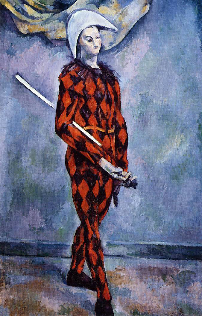 Paul Cezanne A Harlequin - Hand Painted Oil Painting
