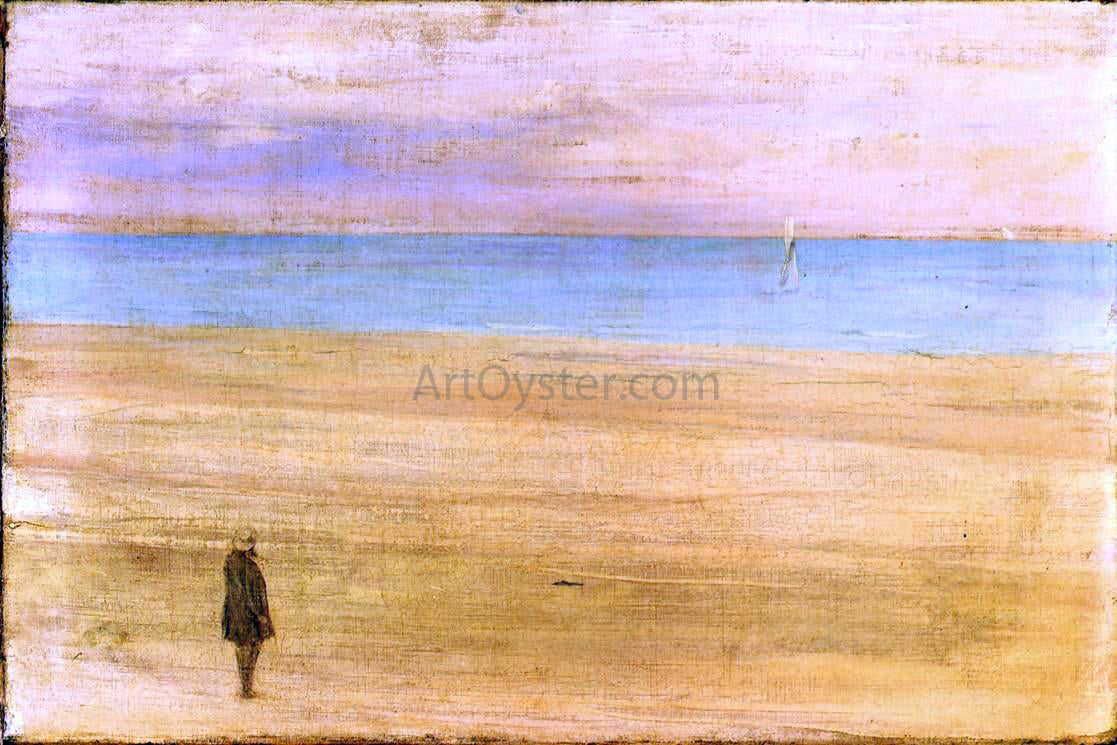 James McNeill Whistler Harmony in Blue and Silver: Trouville - Hand Painted Oil Painting