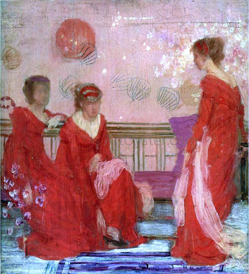 James McNeill Whistler Harmony in Flesh Colour and Red - Hand Painted Oil Painting