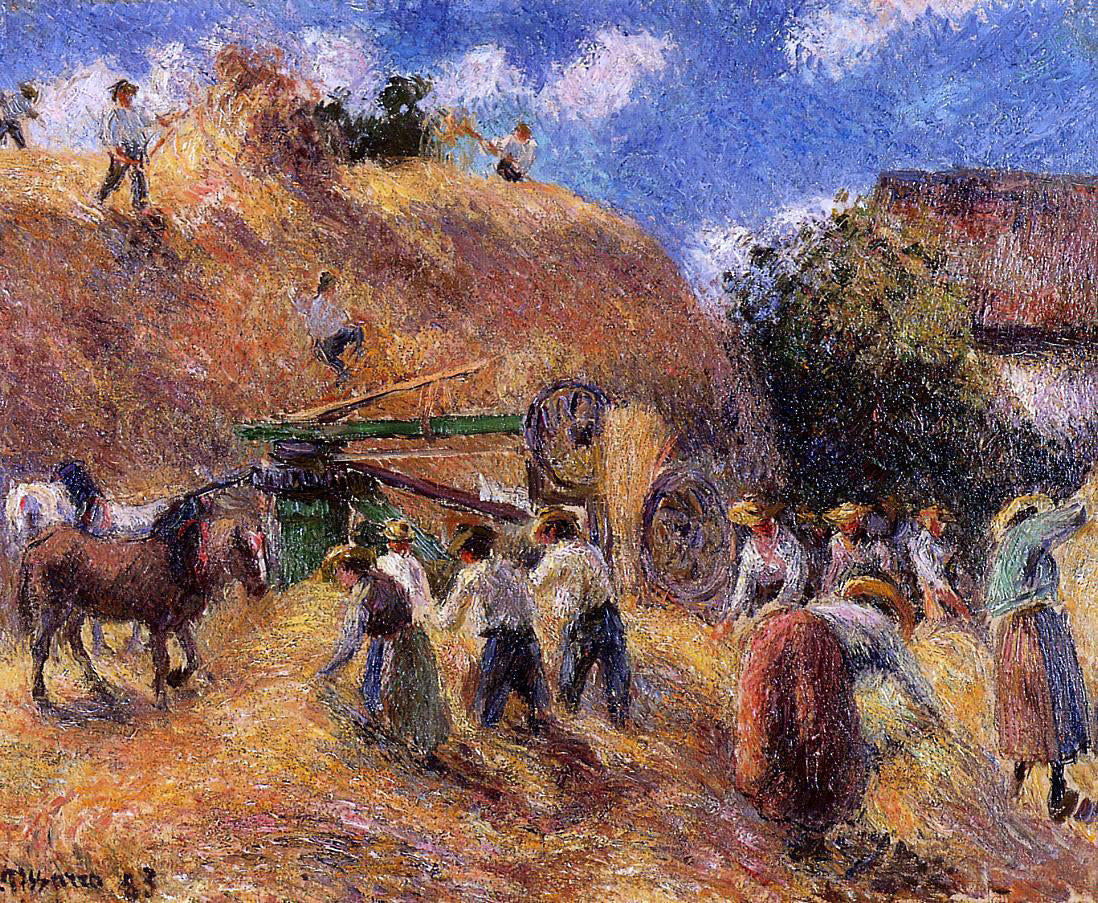 Camille Pissarro Harvest - Hand Painted Oil Painting