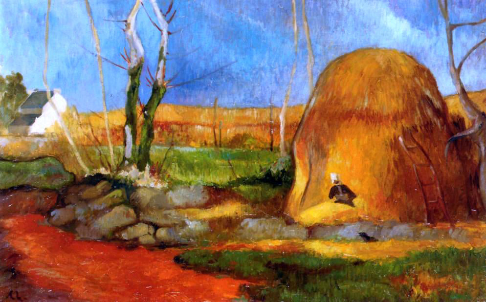 Charles Laval Harvest in Brittany - Hand Painted Oil Painting