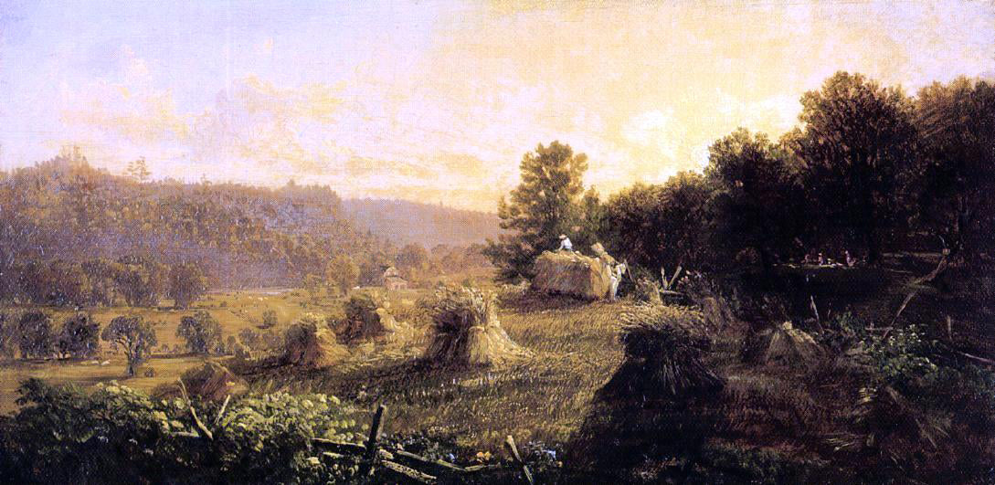 Thomas Hiram Hotchkiss Harvest Scene - Hand Painted Oil Painting