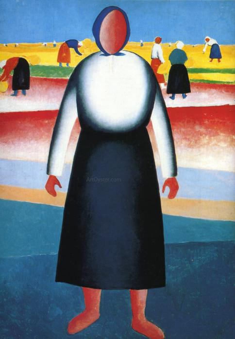 Kazimir Malevich Harvesting - Hand Painted Oil Painting
