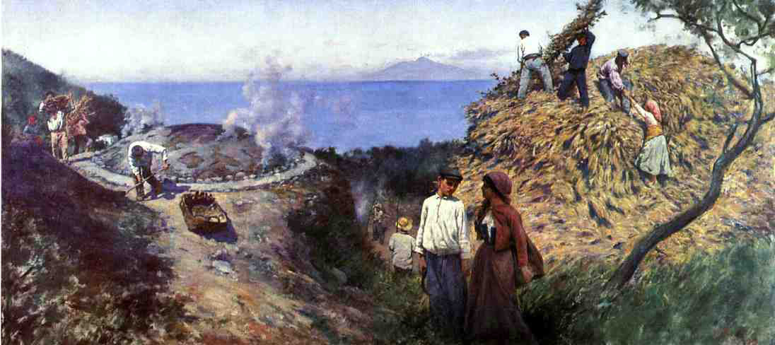 Charles Caryl Coleman Harvesting Scene - Hand Painted Oil Painting