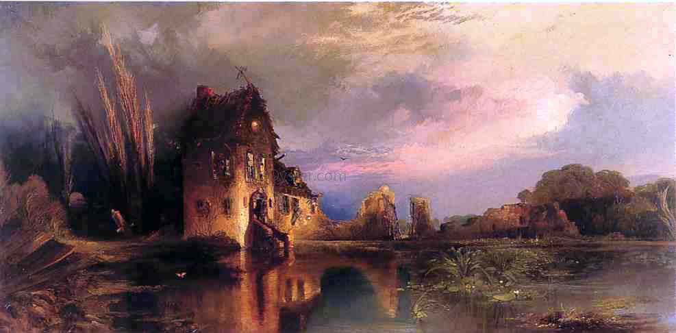 Thomas Moran Haunted House - Hand Painted Oil Painting