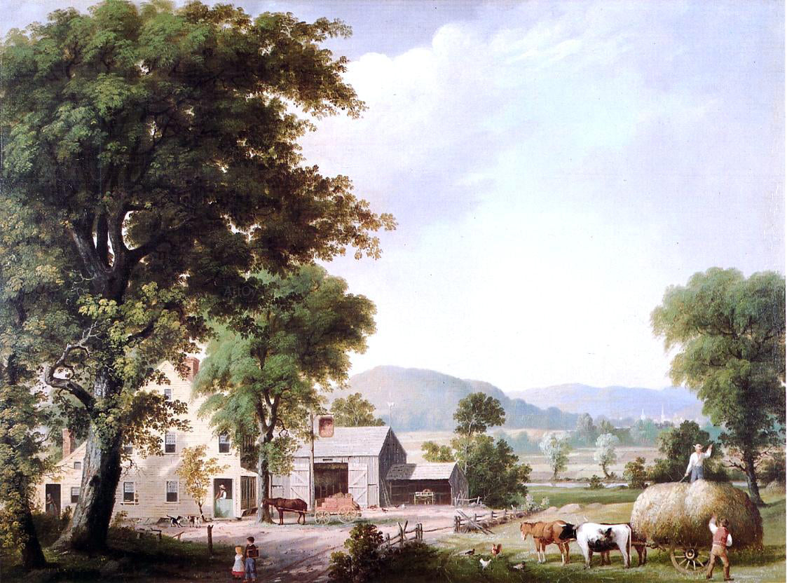 George Henry Durrie Haying at Jones Inn - Hand Painted Oil Painting