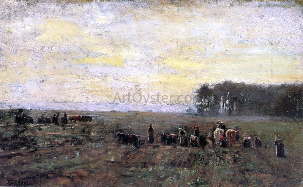 Theodore Clement Steele Haying Scene - Hand Painted Oil Painting