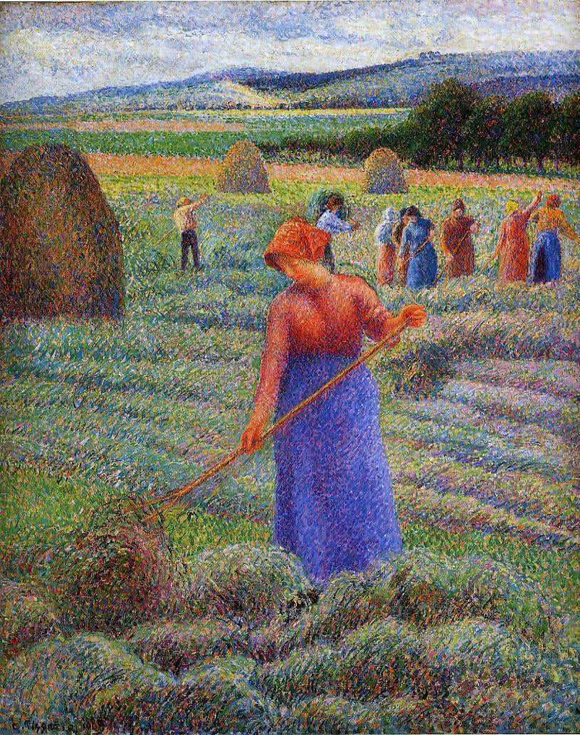 Camille Pissarro Haymakers at Eragny - Hand Painted Oil Painting