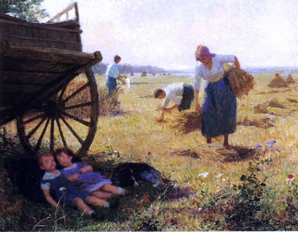 Victor Gabriel Gilbert Haymaking - Hand Painted Oil Painting