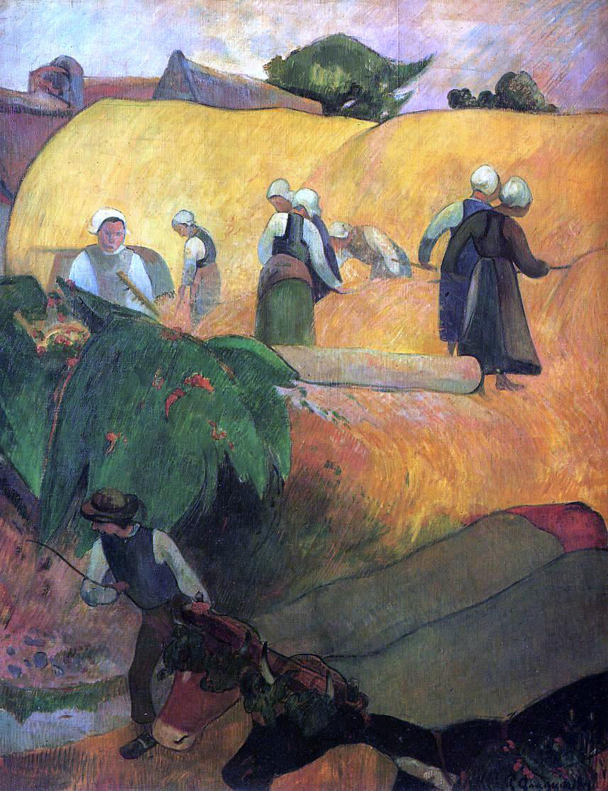  Paul Gauguin Haymaking in Brittany - Hand Painted Oil Painting