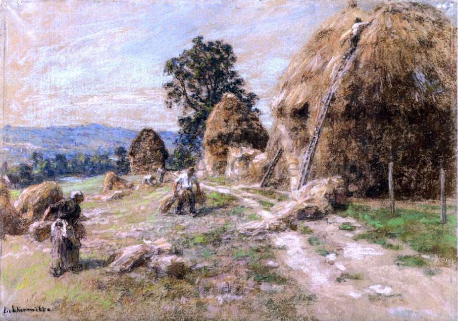 Leon Augustin L'hermitte) Haystacks - Hand Painted Oil Painting