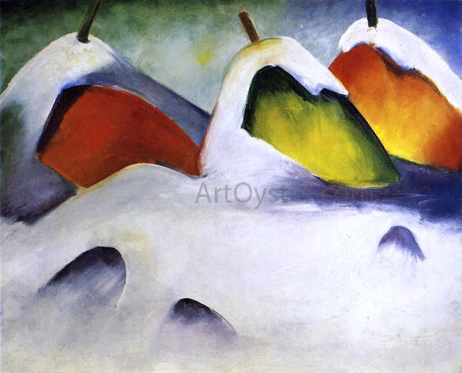 Franz Marc Haystacks in the Snow - Hand Painted Oil Painting