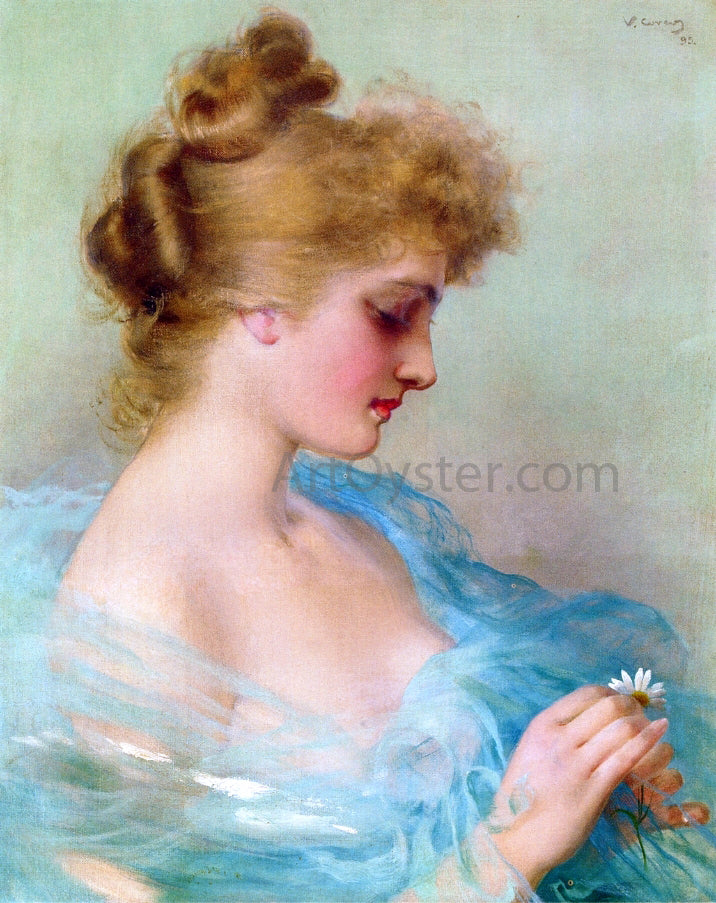 Vittorio Matteo Corcos He Loves Me, He Loves Me Not - Hand Painted Oil Painting
