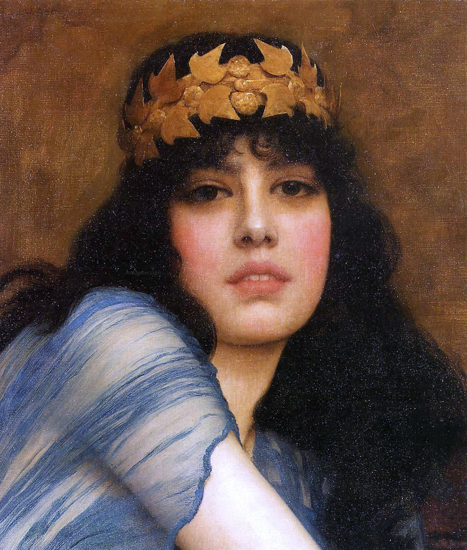 John William Godward Head of a Girl (also known as The Priestess) - Hand Painted Oil Painting