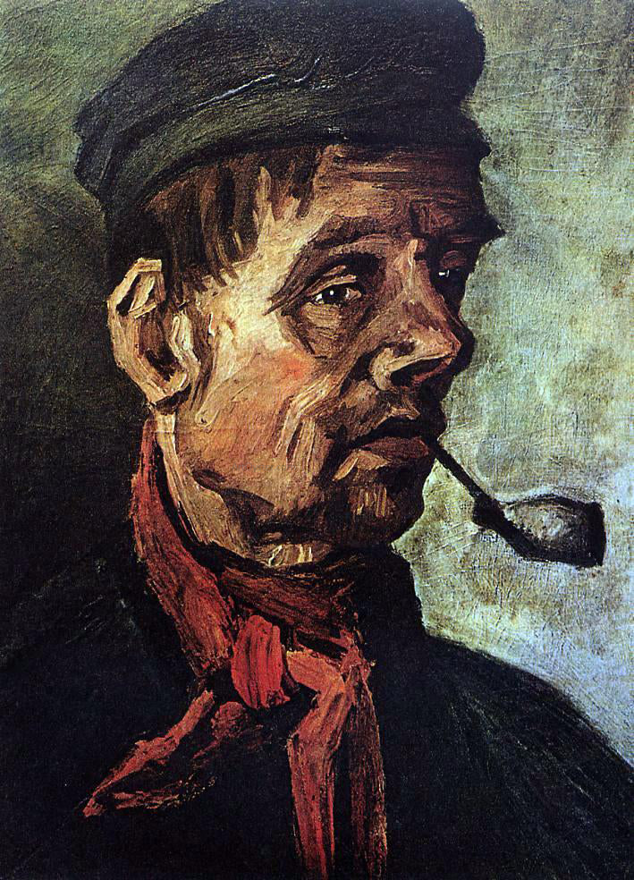 Vincent Van Gogh Head of a Peasant with a Pipe - Hand Painted Oil Painting