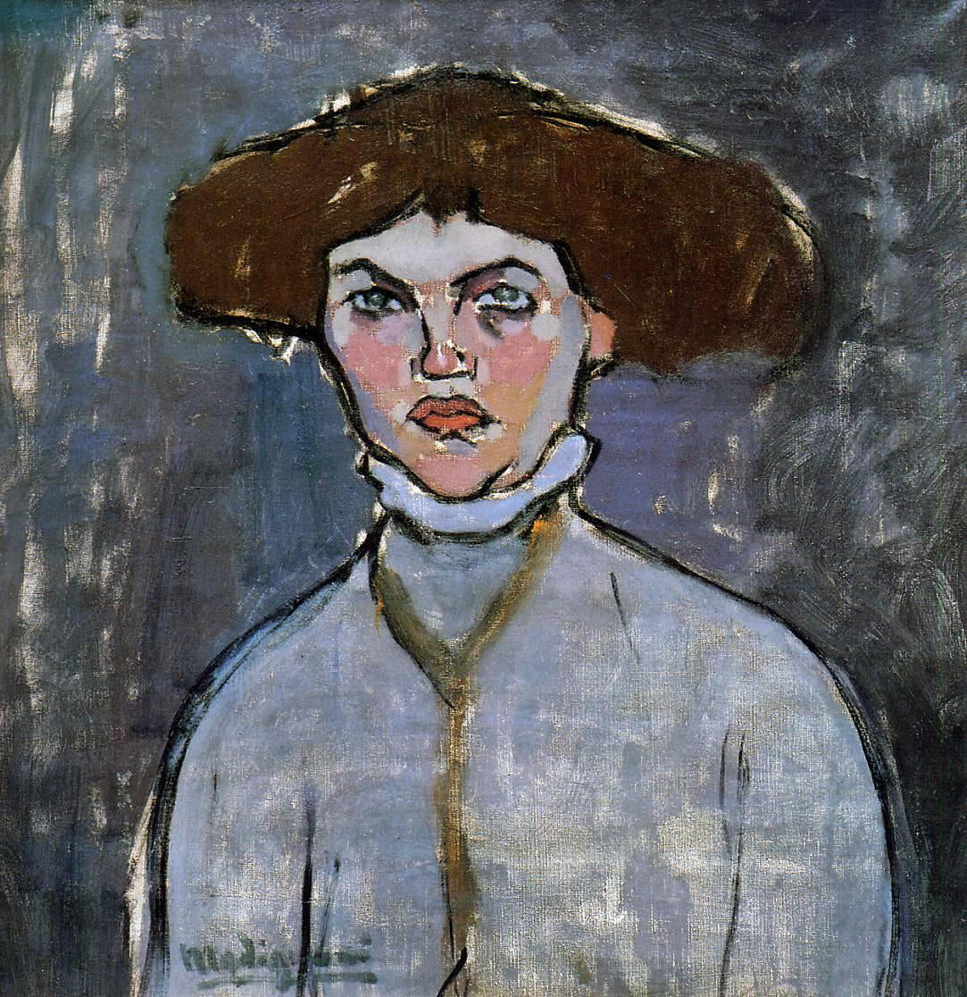 Amedeo Modigliani Head of a Young Woman - Hand Painted Oil Painting