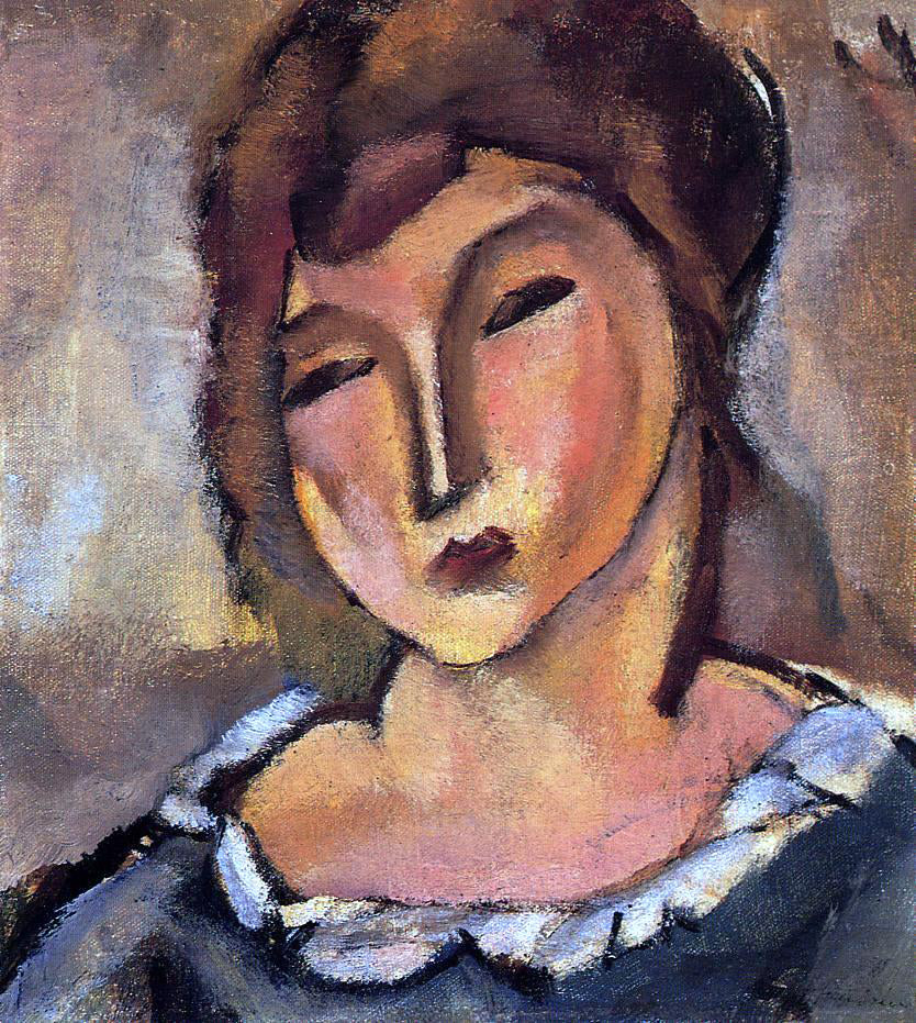 Jules Pascin Head of a Young Woman - Hand Painted Oil Painting