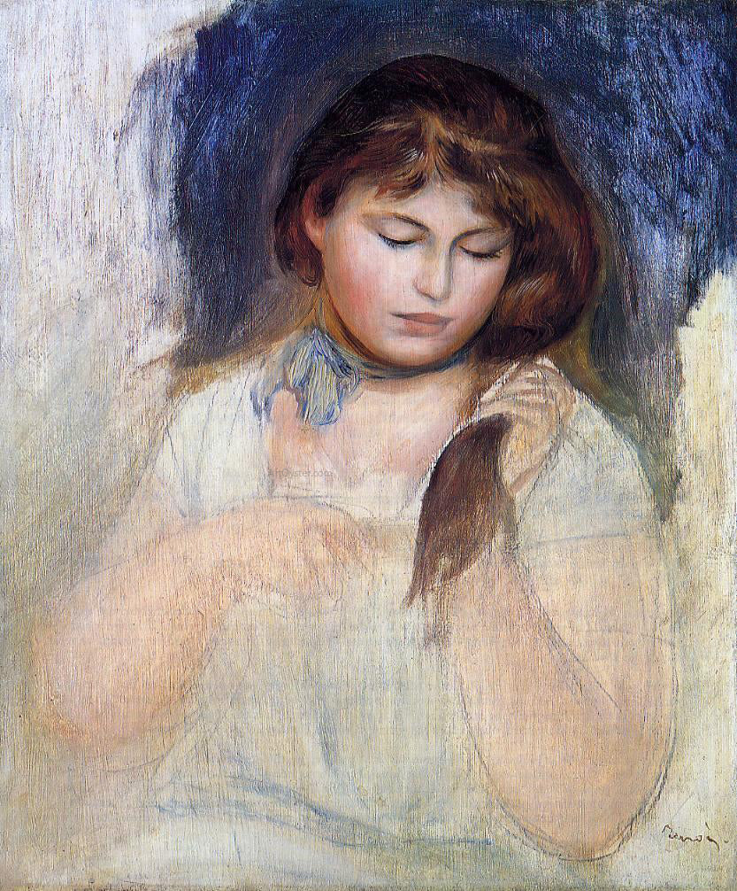 Pierre Auguste Renoir Head of Gabrielle - Hand Painted Oil Painting