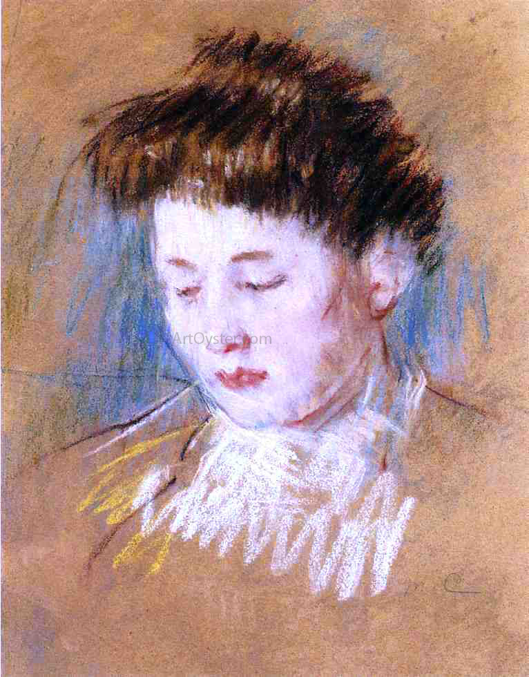 Mary Cassatt Head of Julie, Looking Down - Hand Painted Oil Painting